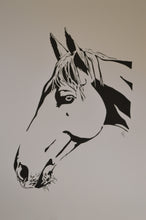 Load image into Gallery viewer, MAGIC THE HORSE SCREEN PRINT - Black
