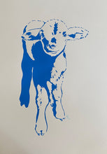 Load image into Gallery viewer, SANDY THE LAMB SCREEN PRINT - Bright Blue
