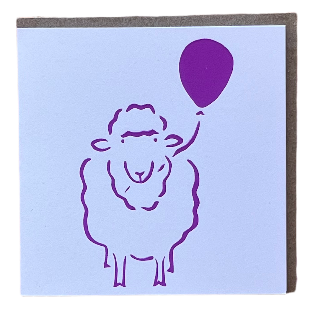 SHEEP + BALLOON - Bright Purple