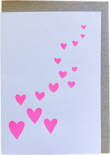 Load image into Gallery viewer, FLOATING HEARTS - Bright Pink
